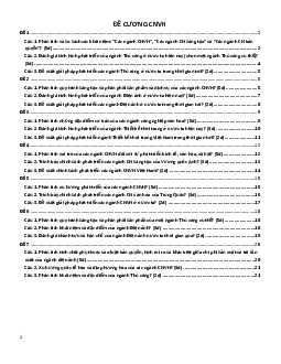 Đề cương ôn tập các ngành công nghiệp văn hóa