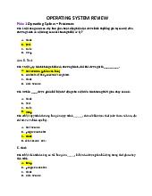 Ôn tập Các Công Thức Lý Thuyết và Bài Tập Thực Hành | Môn Hệ điều hành - Đại học Tài nguyên và Môi trường Thành phố Hồ Chí Minh