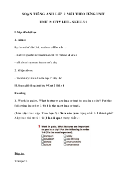 Unit 2 lớp 9 Skills 1
