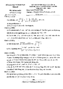 Đề thi vào 10 môn Toán (chuyên) năm 2021 – 2022 trường chuyên Hùng Vương – Gia Lai