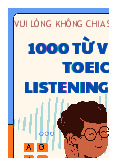1000 Từ vựng Toeic Phần Listening Chi tiết - ETS 2023 VOCA pages 1 - 33| Trường Đại học sư phạm kỹ thuật TP Hồ Chí Minh