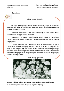 Phiếu Bài tập cuối tuần tiếng Việt lớp 2 học kì 2 | Cánh diều Tuần 31 cơ bản