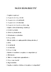 Đề cương môn Tài chính ngân hàng - Trường Đại học lao động -  xã hội