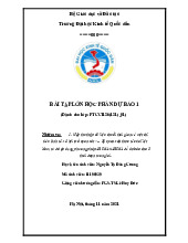 Bài tập lớn Dự báo chỉ số giá tiêu dùng (CPI) cho 5 tháng đầu năm 2021 bằng phương pháp ARIMA môn Lý thuyết dự báo kinh tế | Đại học kinh tế Quốc dân