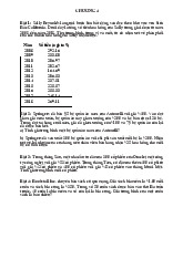 Bài tập chương 4 - Phân tích và Tính toán Thống kê môn Thống kê trong kinh tế và kinh doanh | Trường Đại học Kinh Tế Quốc Dân