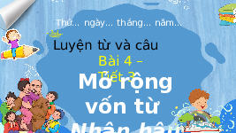 Giáo án điện tử Tiếng Việt 4 Luyện từ và câu Chân trời sáng tạo: Mở rộng vốn từ Nhân hậu