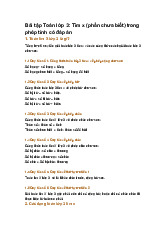 Bài tập Toán lớp 3: Tìm x (phần chưa biết) trong phép tính có đáp án