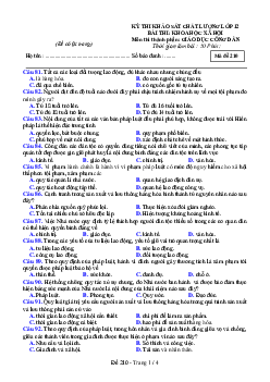 Đề thi thử THPT Quốc gia năm 2023 môn GDCD lần 1 trường THPT Kiến Thụy, Hải Phòng