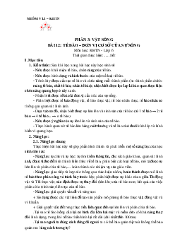 Chủ đề 7. Bài 12: Tế bào - Đơn vị cơ bản của sự sống | Bài giảng KHTN 6 | Cánh diều