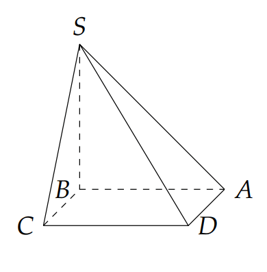 Cho hình chóp S.ABCD có đáy là hình vuông (ảnh 1)