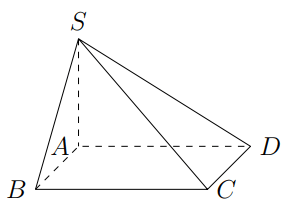 Cho hình chóp S.ABCD có đáy là  (ảnh 1)