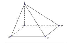 Cho hình chóp  S.ABCD  có đáy  ABCD  là hình vuông,  SA  ABCDvà SA = a , góc giữa ( SC ) và mặt phẳng ( (SAB) ) bằng (tham khảo hình vẽ). Thể tích của khối chóp ( S.ABCD ) bằng: (ảnh 1)